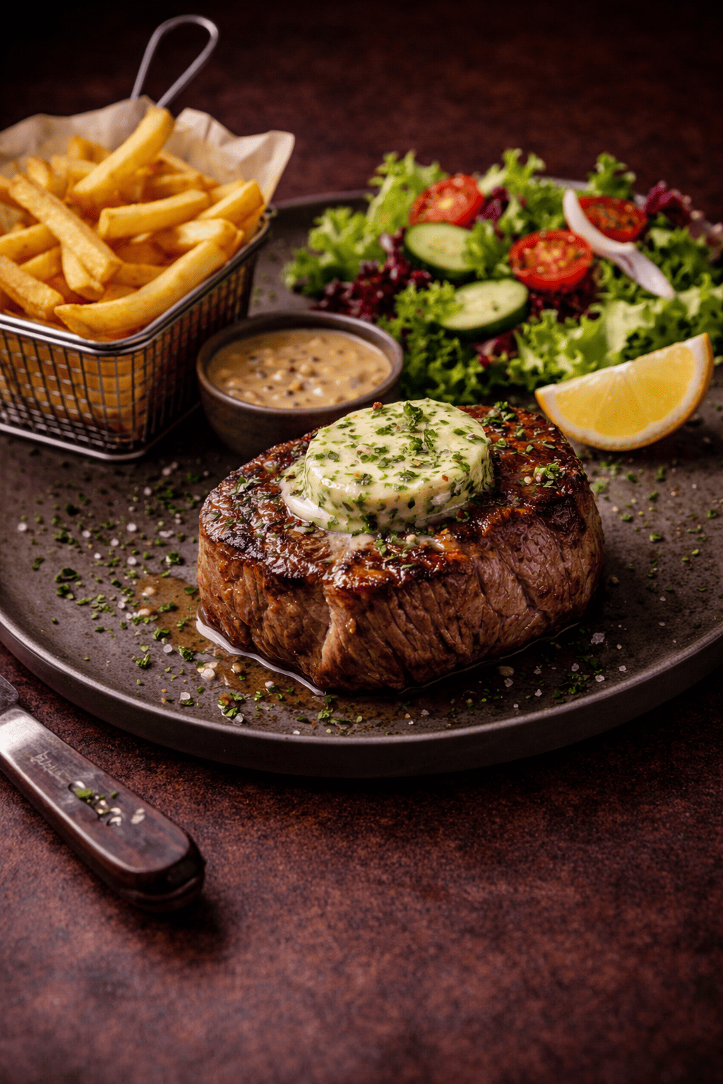 Rinderfilet mit hausgemachter Kräuterbutter